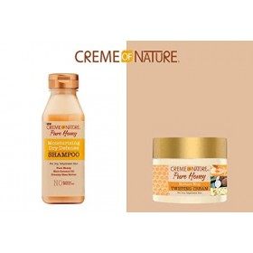 REVLON Creme of Nature DUO&nbsp;: Shampoing Nourrissant & Soin Protecteur au Miel Pur - Pour Cheveux Bouclés Frisés Crépus
