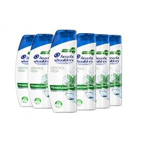 Head & Shoulders Shampooing Antipelliculaire Menthol Fresh, Jusqu’à 100% des pellicules éliminées, Cliniquement Prouvé, Testé
