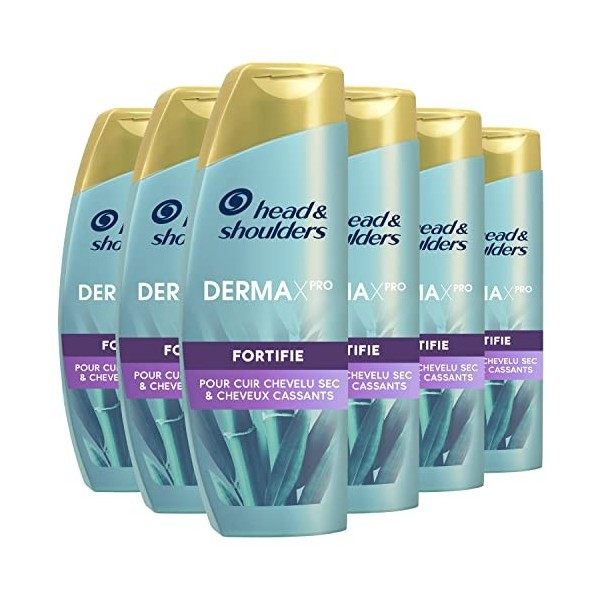 Head & Shoulders Dermaxpro Apaise Shampoing Antipelliculaire, Cuir Chevelu Sec Qui Démange, Lot de 6x225 ml