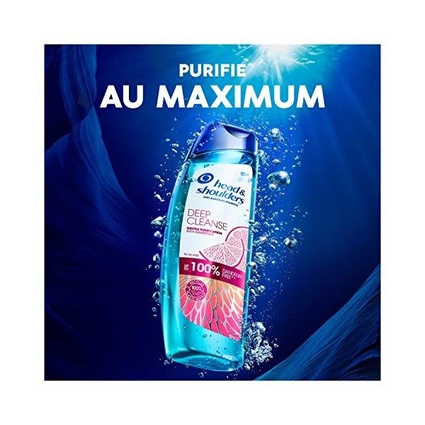 Head & Shoulders Pure Intense Purification En Douceur Shampooing Antipelliculaire - Au Pamplemousse- Jusqu’à 100% des pellicu