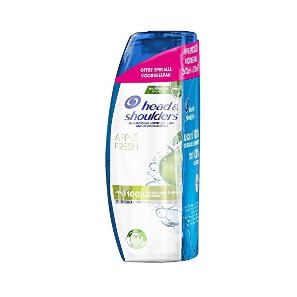 Head & Shoulders Shampooing Antipelliculaire Apple Fresh, Jusqu’à 100% Des Pellicules Éliminées, Cliniquement Prouvé, Testé S