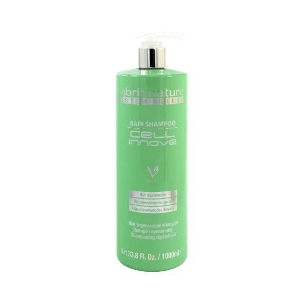 abril et nature - Bain Shampoo Cell Innove - Shampoing Hydratant - 1000 ml - Pour Cheveux Abîmés - Soin des Cheveux aux Cellu