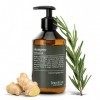 Jean & Len Shampooing hydratant Romarin & Gingembre, pour cheveux secs et cassants, avec complexe hydratant, parfum frais et 