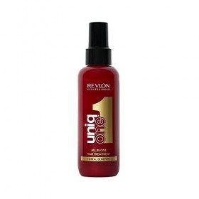 UniqOne Masque en Spray sans Rinçage pour Tous Types Cheveux 10 Bienfaits 150ml Classique Rouge + UniqOne Shampooing et Après