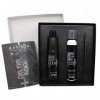 Echosline | Charcoal Box - Charcoal Shampoo, Charcoal Tonalizing Foam, peigne antistatique au carbone - 350 ml + 200 ml