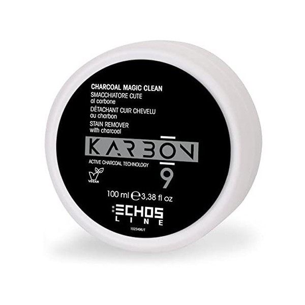 ECHOSLINE Karbon 9 Charcoal Magic Clean-Détachant pour la Peau au Charbon, Multicolor, One Size