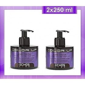 ECHOSLINE COLOR UP - Masque régénérant couleur améthyste - Nuance violette 250 ml 2 pièces
