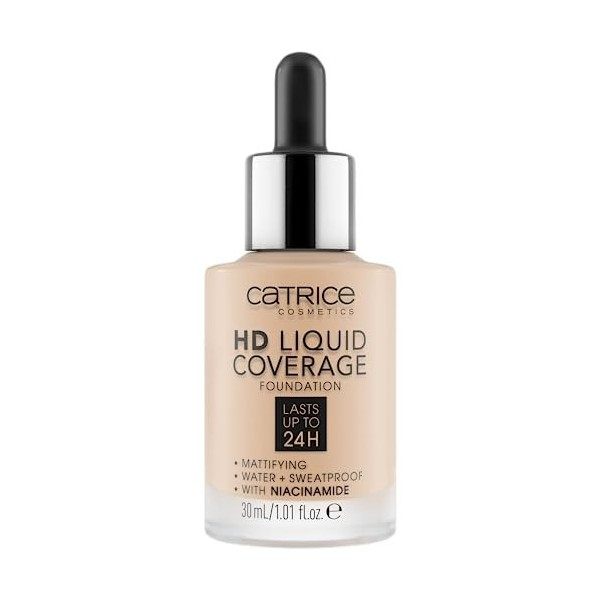 CATRICE Fond de Teint Liquide HD, Beige Clair 10, 150 g, 3 Unités