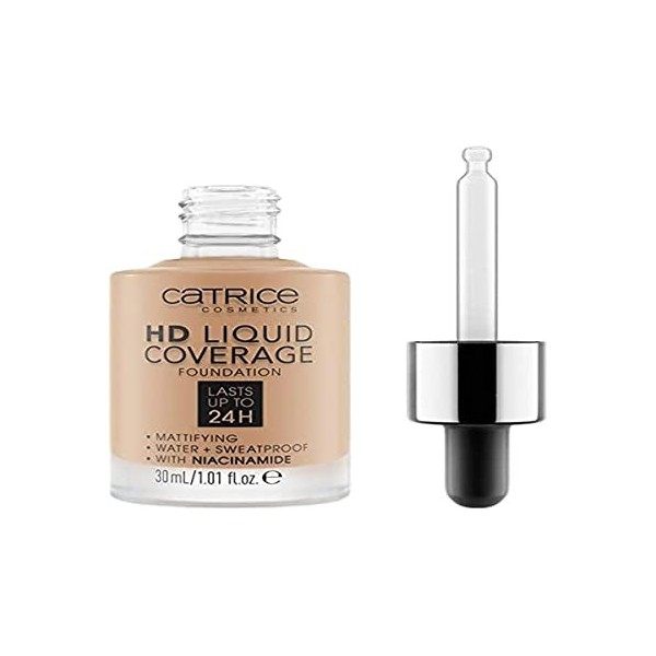 CATRICE Fond de Teint Liquide HD, Beige Clair 10, 150 g, 3 Unités