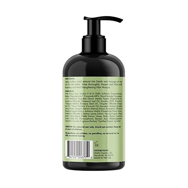 Mielle romarin shampooing fortifiant menthe 12fl.oz