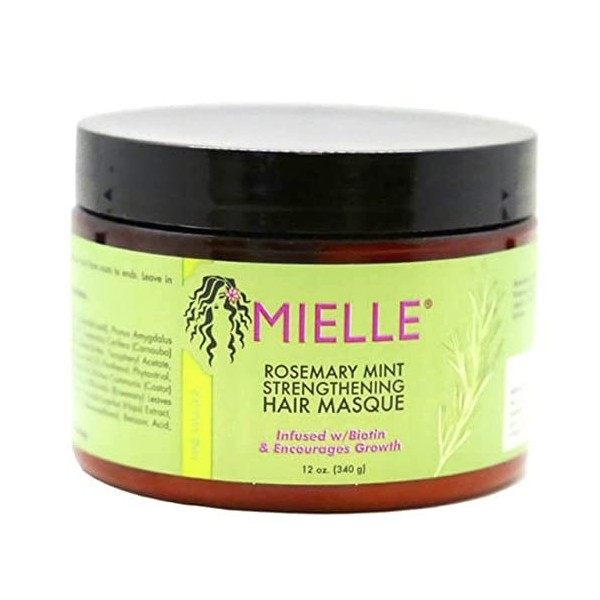 Masque capillaire fortifiant au romarin et shampooing fortifiant au romarin de Mielle Organics