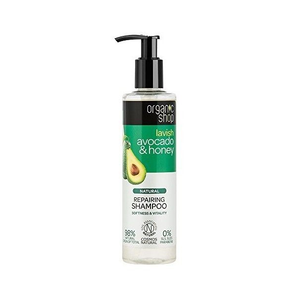 Organic Shop Shampooing Réparateur Bio Avocat/Miel, 280 ml