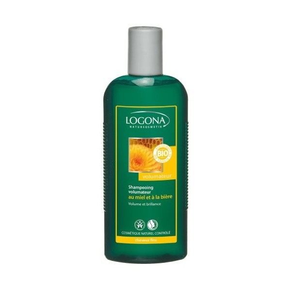 Logona - 1003shavol - Soin et Beauté du Cheveu - Shampooing Volumateur au Miel et à la Bière BIO - 250 ml