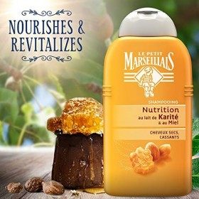 Le Petit Marseillais - Shampooing Cheveux Secs, Abîmés / Cassants Karité - Miel Flacon 250 ml - Lot de 3