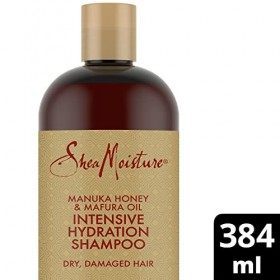 SheaMoisture Shampooing Super Hydratant Miel de Manuka & Huile de Mafura, pour cheveux secs et abîmés, Hydrate intensément et