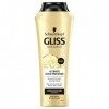 Schwarzkopf - Gliss - Shampoing Huile de Soin Précieuse - Cheveux secs/très abîmés - Action Anti-Casse - 89% dingrédients d