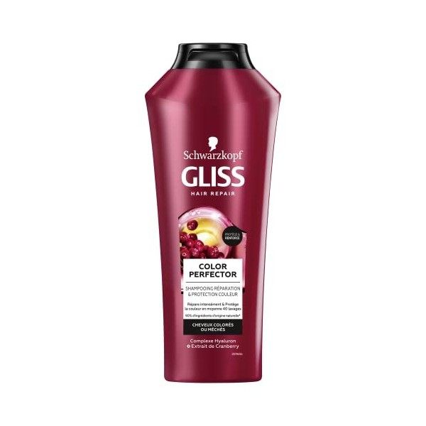 Schwarzkopf - Gliss – Routine Cheveux Color Perfector – Shampooing + Soin Réparation – Cheveux Colorés ou Mêchés – Intensité 