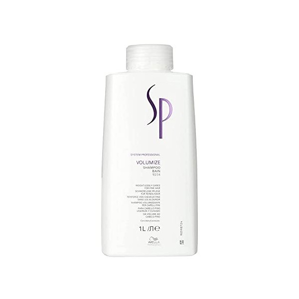 Wella Professionals - Shampooing pour Cheveux Fins - Volume et Soin - VOLUMIZE - 1000ml