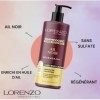 Shampooing sans sulfate à lAil Noir Cheveux cassants 500 ml Lorenzo Professional