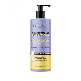Shampooing sans sulfate Graine de Nigelle Cheveux cassants 500 ml Lorenzo Professional