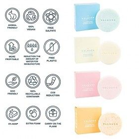 Valquer Laboratorios Shampooing Solide sans Sulfates Ni Savon Ni Plastique, Cheveux Gras, 50 g