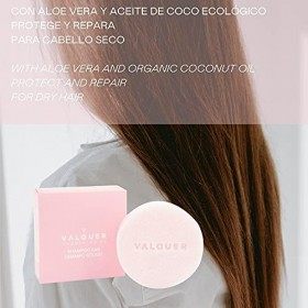 Valquer Shampooing solide sans sulfates ni savon ni plastique 50 g Cheveux secs 50 g