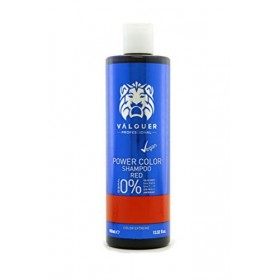 Valquer Professional Shampooing Power Color Cheveux Teints. Végétalien et sans Sulfate Rouge . Hair Color Enhancer - 400 Ml