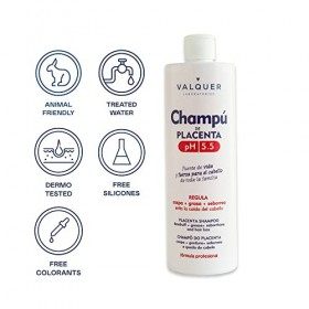 Válquer Shampooing Placenta. Shampooing Anti-chute. Traitement Alopécie&nbsp;–&nbsp;500&nbsp;ml