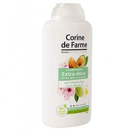 Corine de Farme, Shampooing Extra-Doux, Huile dAmande Douce, 100% Fabriqué en France, 500ml, Pour toute la Famille, Formulat