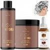 Soin Masque B-tox Capillaire Shampoing + Masque HYDRA 500ML Naila Store 1 Huile de Ricin 100 ML + 1 bonnet pour le soin Hydra