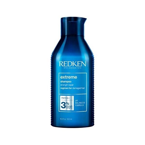 Redken, Shampoing Fortifiant pour Cheveux Abimés, Riche en Protéines, Extreme, 300 ml