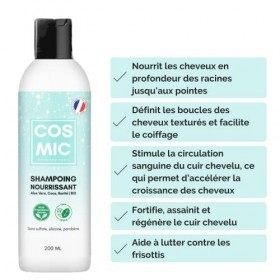 Shampoing Doux Nourrissant & Réparateur 99.2% Naturel - Cheveux Secs, Abîmés et/ou Bouclés - Glycérine Végétale+Aloe Vera+Coc