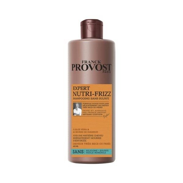 EXPERT NUTRI-FRIZZ Shampoing professionnel sans sulfate pour cheveux secs ou frisés