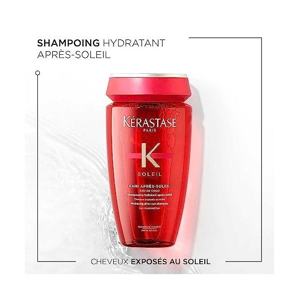 Kérastase, Soleil, Shampoing Soin avec Protection Solaire, Pour Tous Types de Cheveux, Bain Après-Soleil, 250 ml