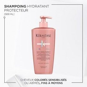 Kérastase, Chroma Absolu, Shampoing Hydratant Protecteur Doux, Pour Cheveux Colorés Sensibilisés ou Abîmés Fins à Moyens, Bai