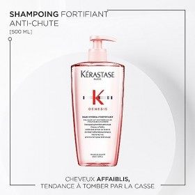 Kérastase, Genesis, Shampoing Hydratant Renforçateur & Anti-Chute, Pour Cheveux Fragiles Fins, Bain Hydra-Fortifiant, 500 ml