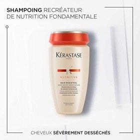 Kérastase, Nutritive, Shampoing Hautement Nourrissant, Pour Cheveux Extrêmement Secs, Bain Magistral, 250 ml