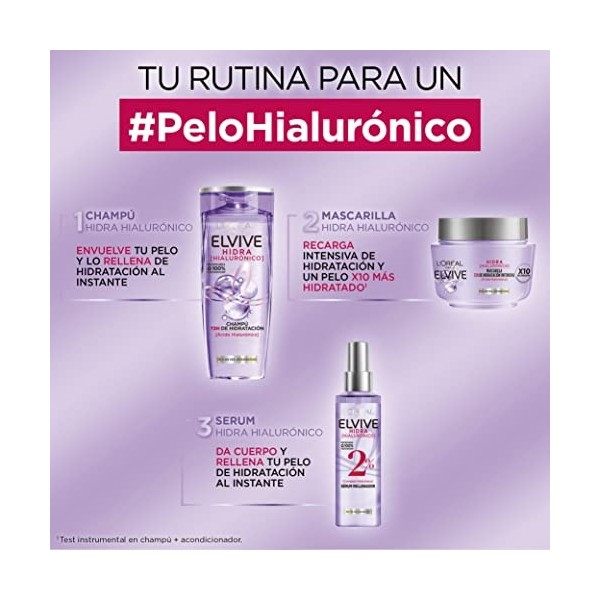 LOREAL Elvive Hyaluron Mascarilla Hydratant 300Ch250+Serum