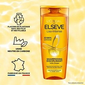 LOréal Paris Elseve Liss-Intense Shampoing Lissant Disciplinant Enrichi en Huile dArgan 1 Unité