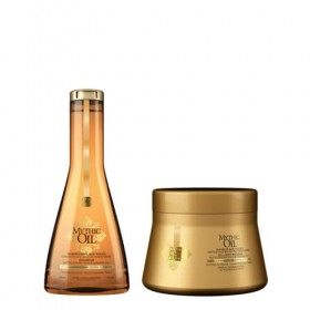 LOréal Professionnel | Duo Mythic Oil pour Cheveux Fins et Secs - Shampoing Nutritif + Masque Nourrissant, 250ml + 250ml