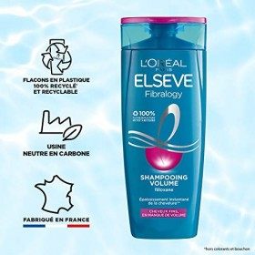 LOréal Paris Elseve Fibralogy Shampoing pour cheveux fins en manque de volume enrichi en filloxane 1 Unité
