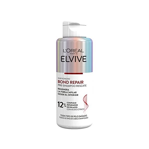 Pré-Shampoing LOreal Make Up Elvive Bond Repair Traitement capillaire fortifiant 200 ml 