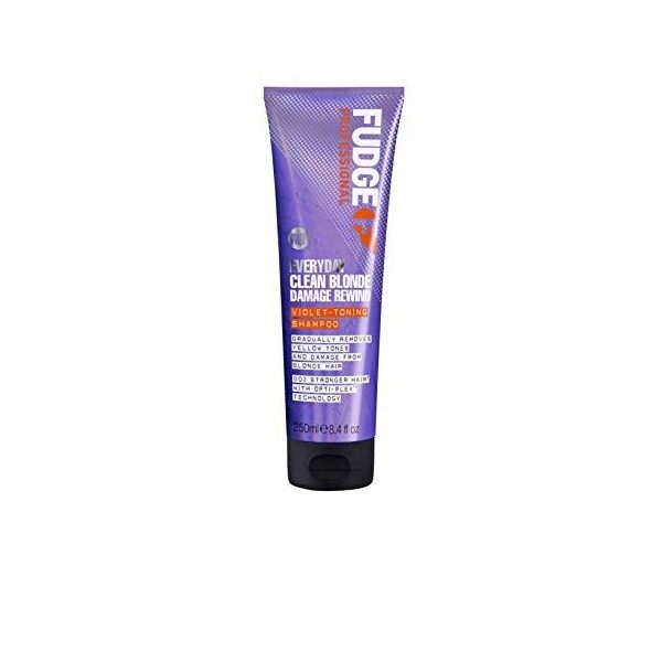 Fudge Shampoing professionnel violet pour cheveux blonds, nettoyage quotidien, tonification progressive des cheveux blonds, 2