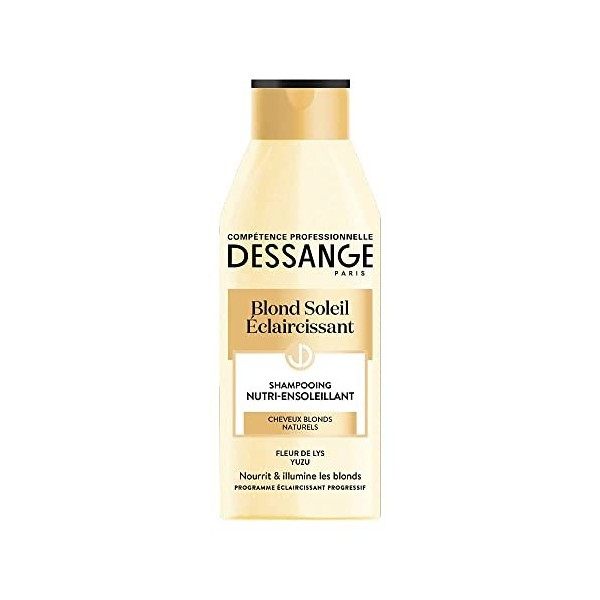 Dessange Blond Soleil Éclaircissant Shampooing Nutri-Ensoleillant - Pour Cheveux Blonds Naturels - 1x 250 ml