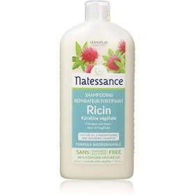 Natessance Capillaire Shampooing À Lhuile de Ricin et Kératine Végétale 500 ml & Capillaire Après-shampooing Conditionneur À