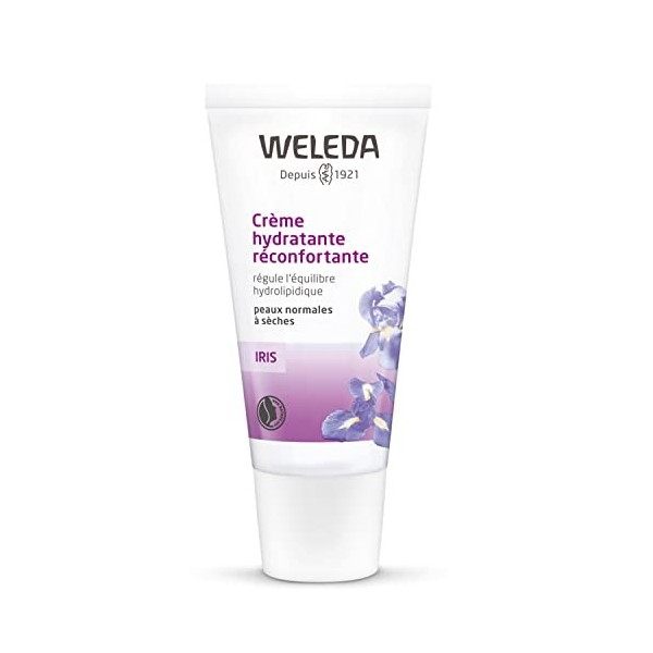 WELEDA - Crème de Jour Hydratante Réconfortante à lIris - Peaux Normales à Sèches - Tube 30 ml