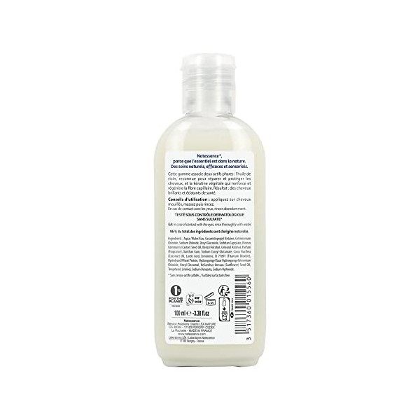 Natessance - Shampooing Réparateur Fortifiant - Ricin & Kératine Végétale - Flacon de 100 ml