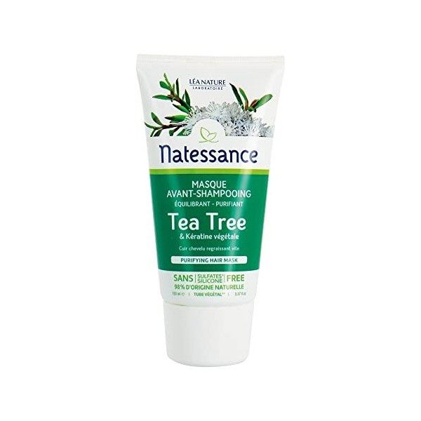 Natessance Masque Avant-Shampoing Tea Tree & Kératine Végétale 150 ml