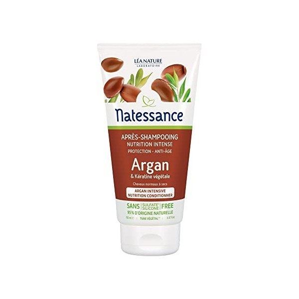 Natessance - Après-Shampooing Nutrition - Argan & Kératine Végétale - Tube de 150 ml