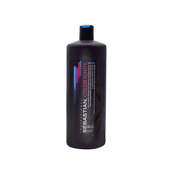 Sebastian - Shampoing pour Cheveux Colorés - Hydratant et Réparateur - Foundation Color Ignite Multi Shampoo - 1000ml